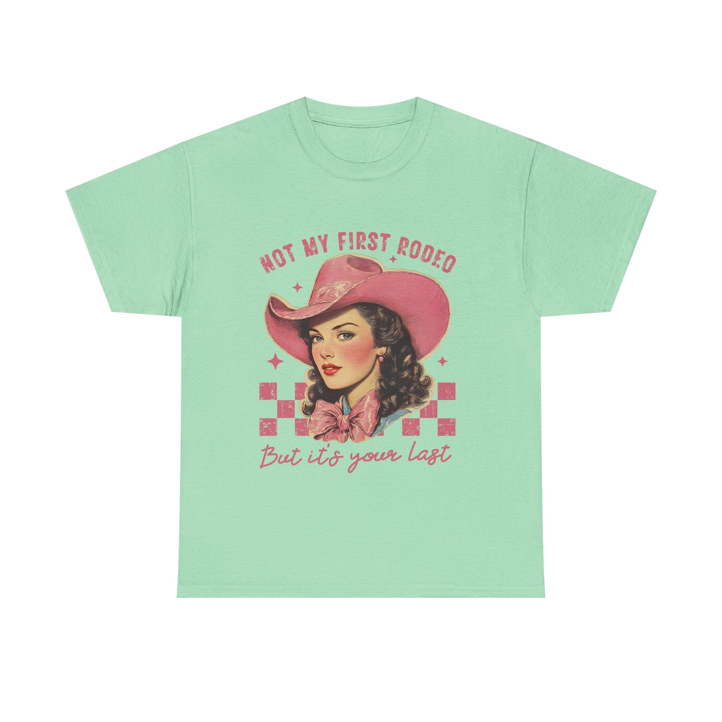 Retro Cowboy Tee, Western T-Shirt, Not My First Rodeo Shirt, Vintage Style Shirt, Country Chic Apparel, Gift for Rodeo Fans