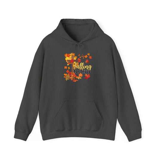 Christian Hooded Sweatshirt - Falling for Jesus Design