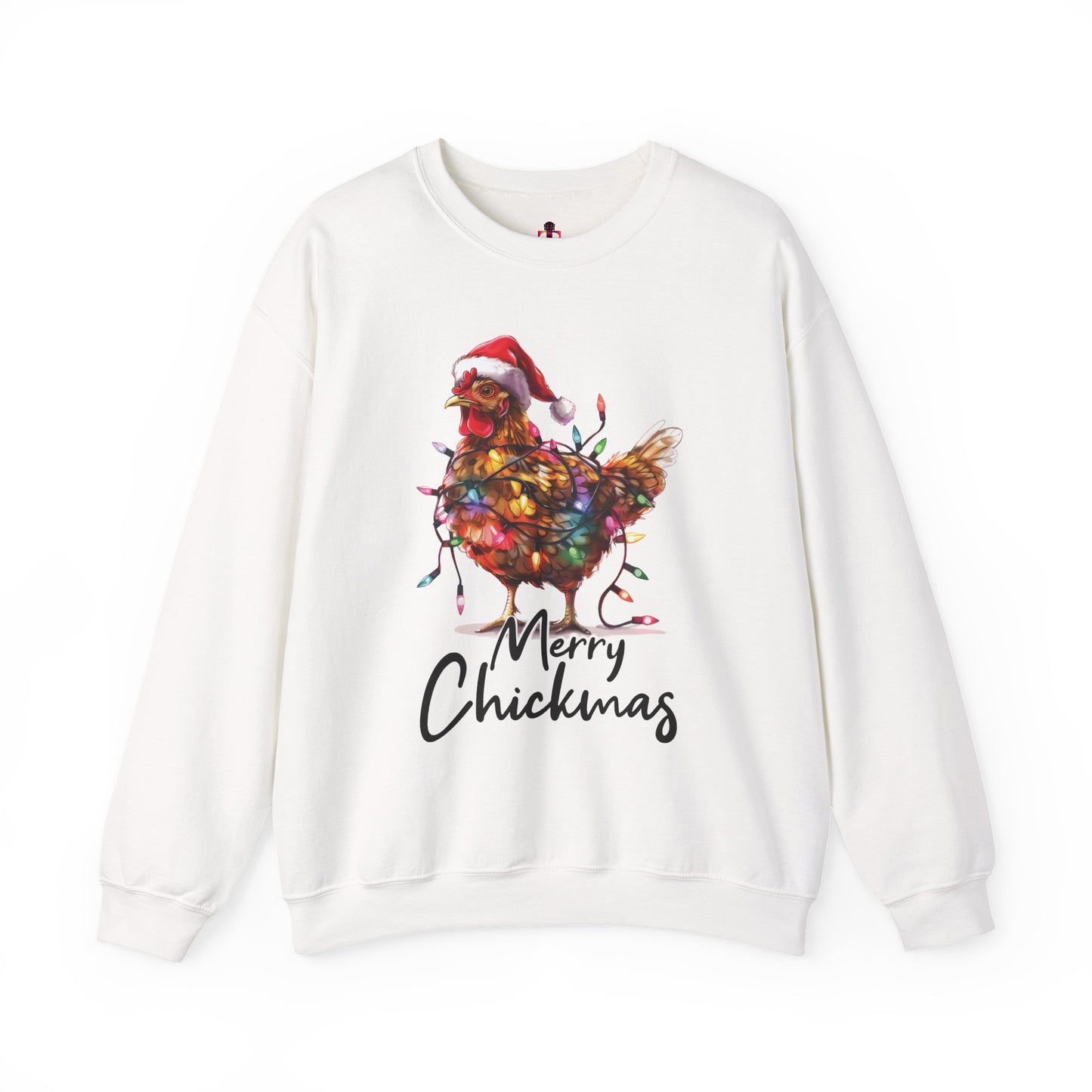 Merry Chickamas Sweatshirt — Funny Holiday Chicken Crewneck