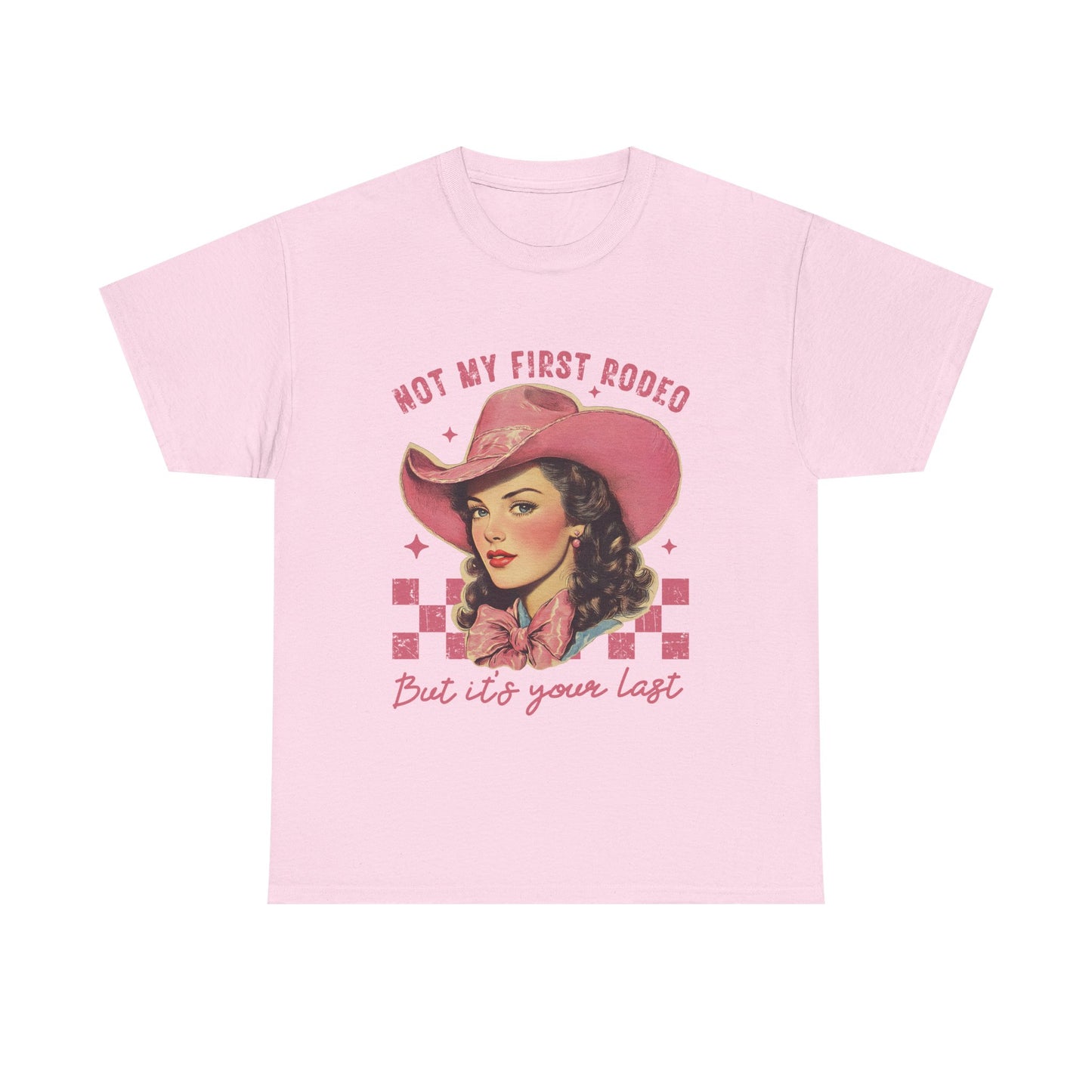 Retro Cowboy Tee, Western T-Shirt, Not My First Rodeo Shirt, Vintage Style Shirt, Country Chic Apparel, Gift for Rodeo Fans