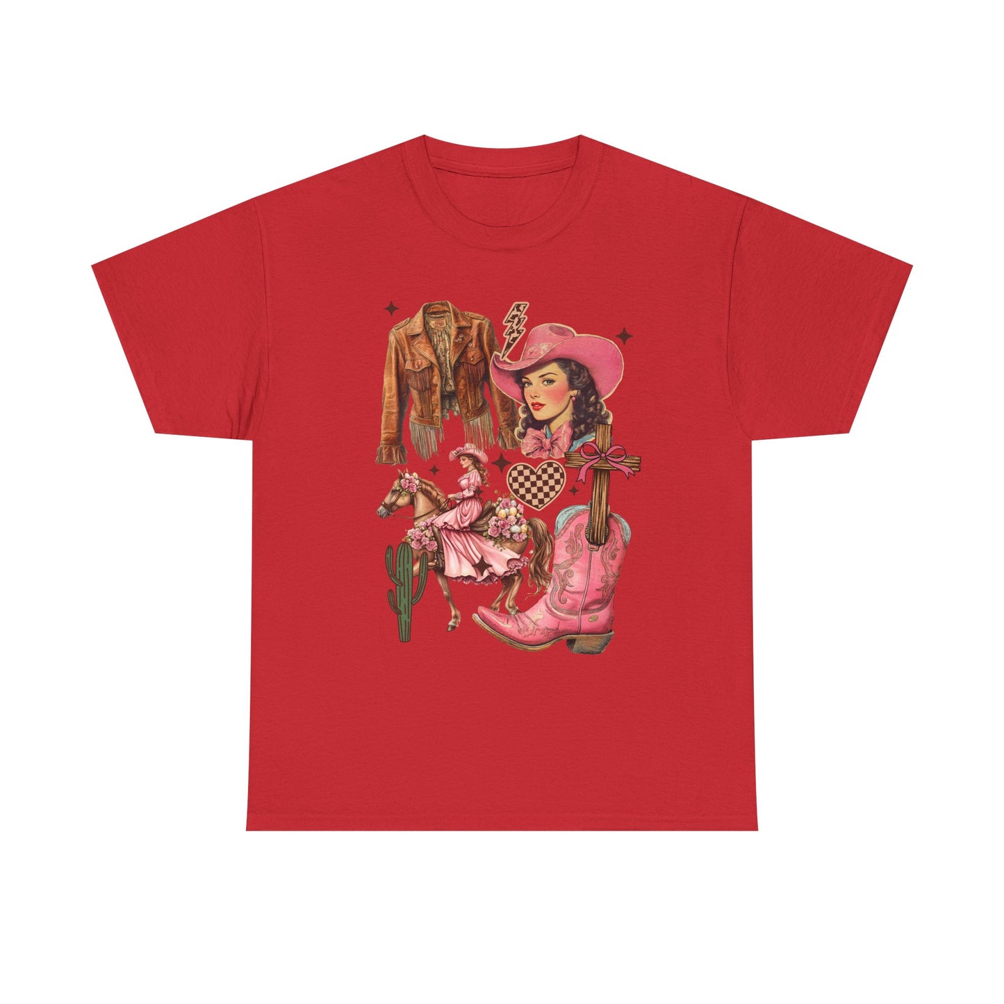 Cowgirl Vibe Unisex Heavy Cotton Tee, Western Graphic Tee, Country Style Shirt, Music Lover Gift, Rodeo Apparel, Cute Cowgirl Top