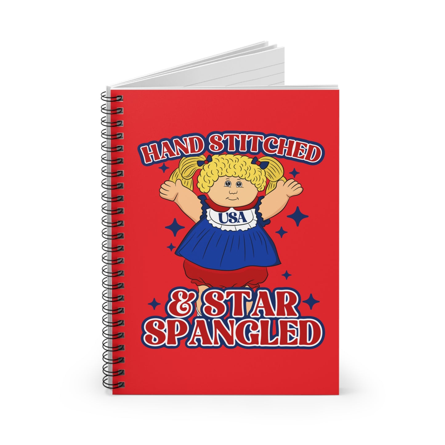 Patriotic Spiral Notebook - USA Themed, Perfect for Fourth of July, Journaling, School, Gifts, and Crafts