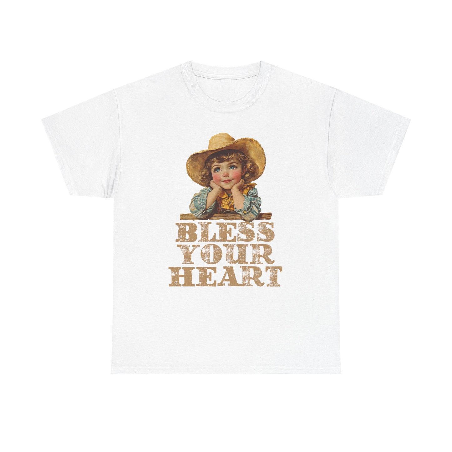 Bless Your Heart Vintage Tee, Southern Charm Shirt, Casual Unisex Cotton T-Shirt, Gifts for Her, Comfortable everyday wear
