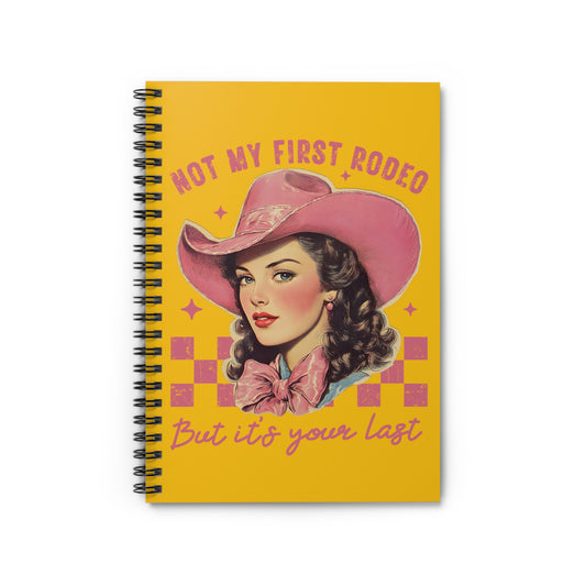 Vintage Rodeo Spiral Notebook - Fun Gift for Cowgirls, Cowpoke Journal, Western Decor, Writing Pad, Notepad for Events