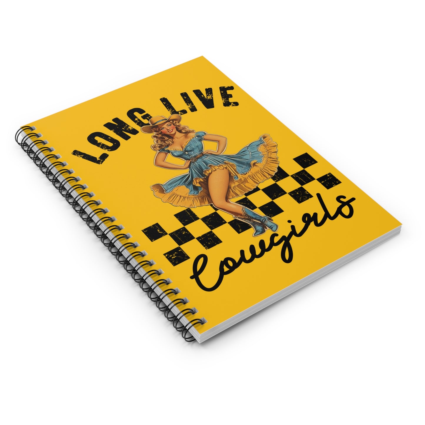 Vintage Coug GIRLS Spiral Notebook - Long Live, Cute Journal, Gift for Her, Retro Stationery, Fun Note-taking