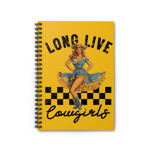 Vintage Coug GIRLS Spiral Notebook - Long Live, Cute Journal, Gift for Her, Retro Stationery, Fun Note-taking
