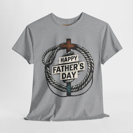 Father's Day Tee with Cross and Rope Design