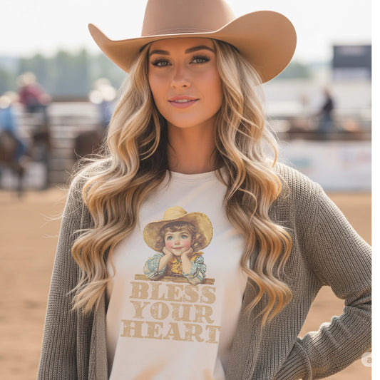 Bless Your Heart Vintage Tee, Southern Charm Shirt, Casual Unisex Cotton T-Shirt, Gifts for Her, Comfortable everyday wear