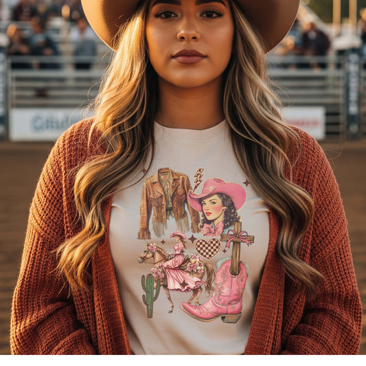 Cowgirl Vibe Unisex Heavy Cotton Tee, Western Graphic Tee, Country Style Shirt, Music Lover Gift, Rodeo Apparel, Cute Cowgirl Top