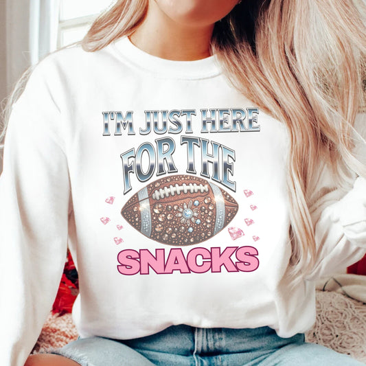 Game Day Comfort Crewneck Sweatshirt, Football Fan Gift, Casual Outfit, Cozy Apparel, Snack Lover Sweatshirt