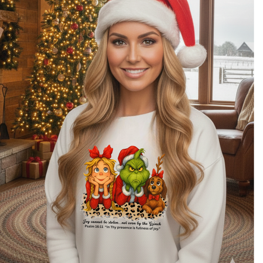 Sweatshirt — Grinch & Friends Christmas Crewneck ("Joy comes in silence")