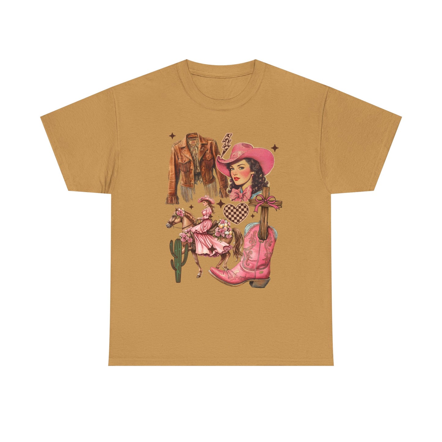 Cowgirl Vibe Unisex Heavy Cotton Tee, Western Graphic Tee, Country Style Shirt, Music Lover Gift, Rodeo Apparel, Cute Cowgirl Top
