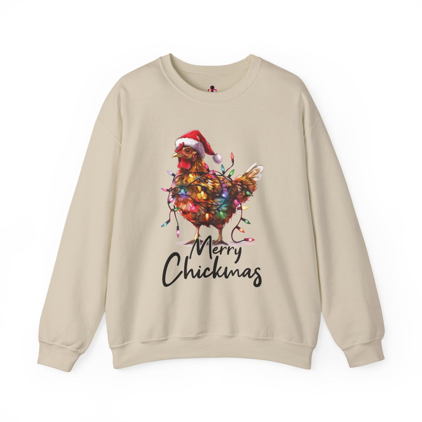 Merry Chickamas Sweatshirt — Funny Holiday Chicken Crewneck
